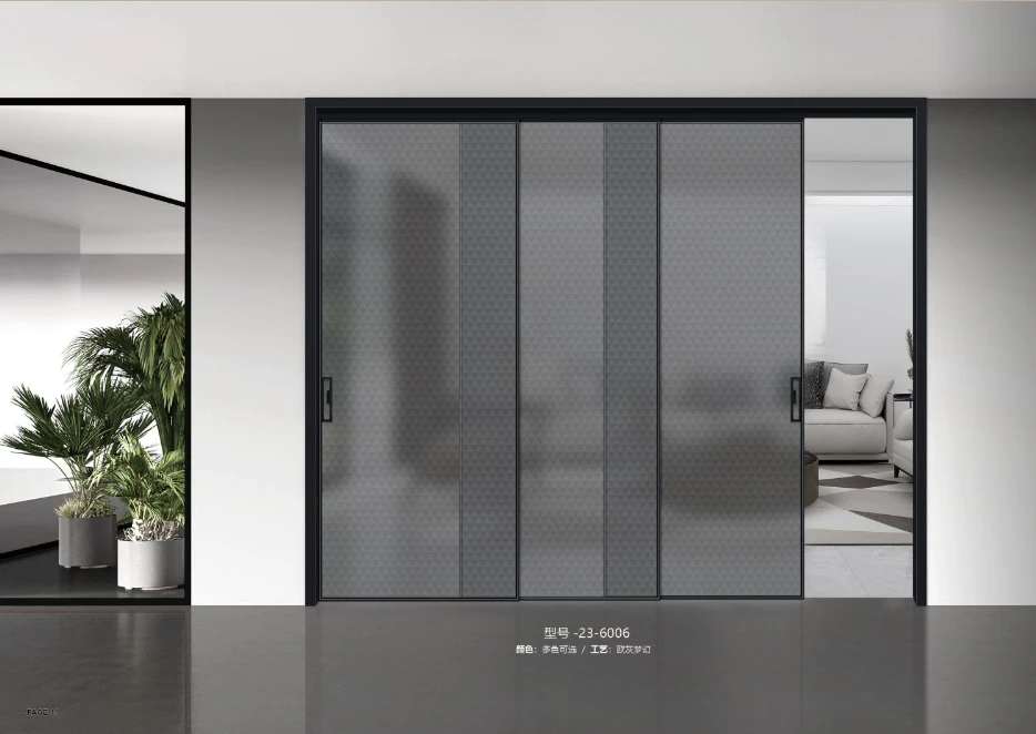 卫生间厨房两轨地轨推拉门线性轨道吊轨地轨厨房阳台钛镁合金