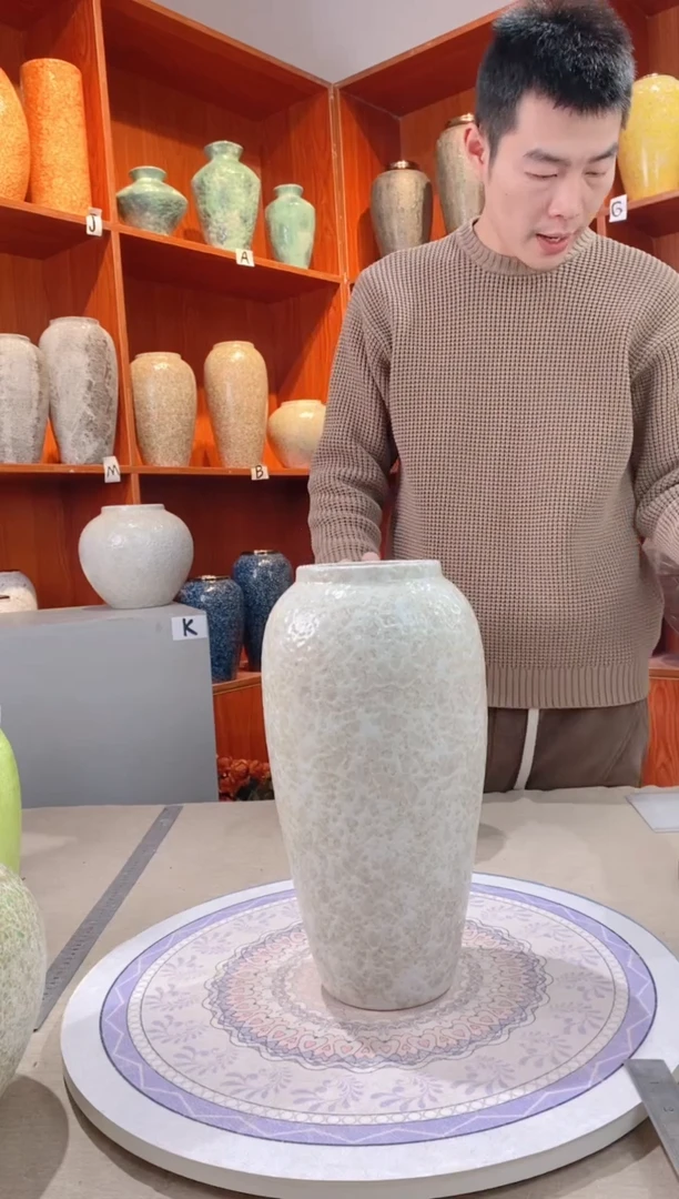 【闪购商品】瓶茶白 大号 陶瓷花瓶 无花
