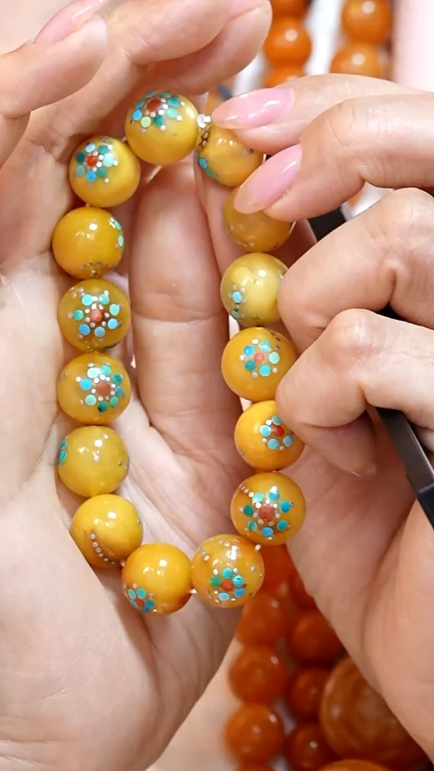 蜜蜡颈饰未镶嵌2708天然蜜蜡珠宝奇石云端妖孽全部保真