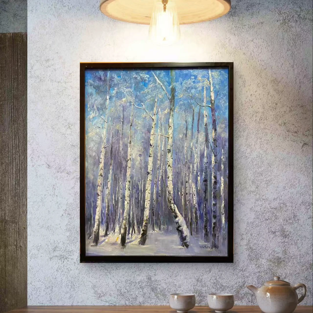 王彬 布面油画《误冬》60×80CM