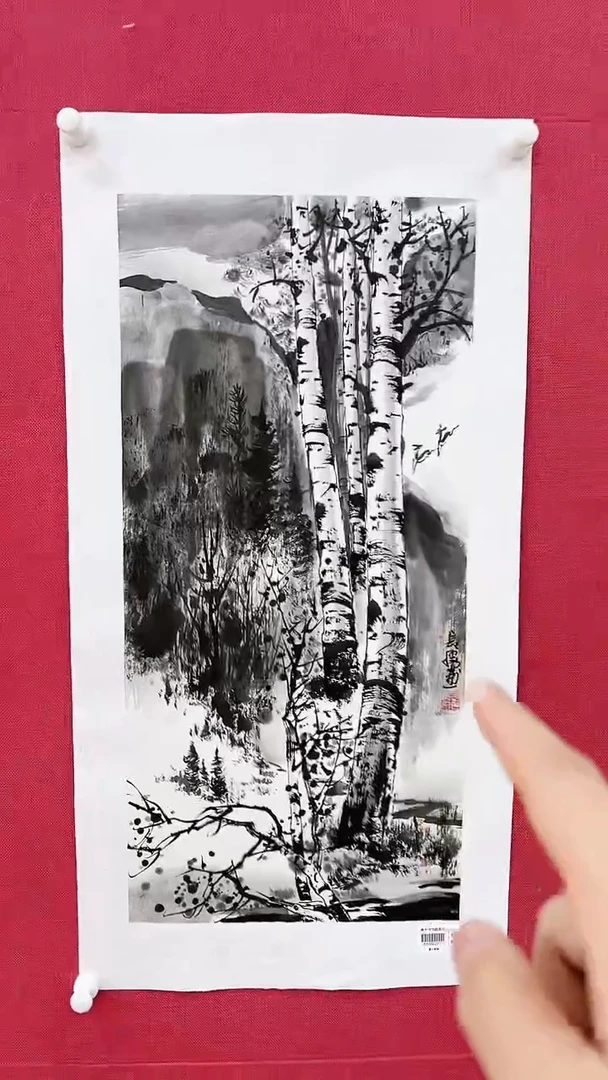 【闪购商品】绘画李长胜绘画2平尺白桦林