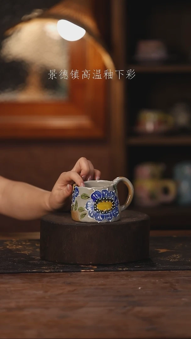 陶瓷景德镇高温釉下手绘陶瓷066