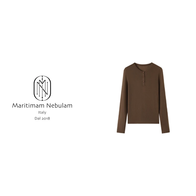 Maritimam Nebulam 【超细美丽诺】三粒扣五色打底衫 SZ773