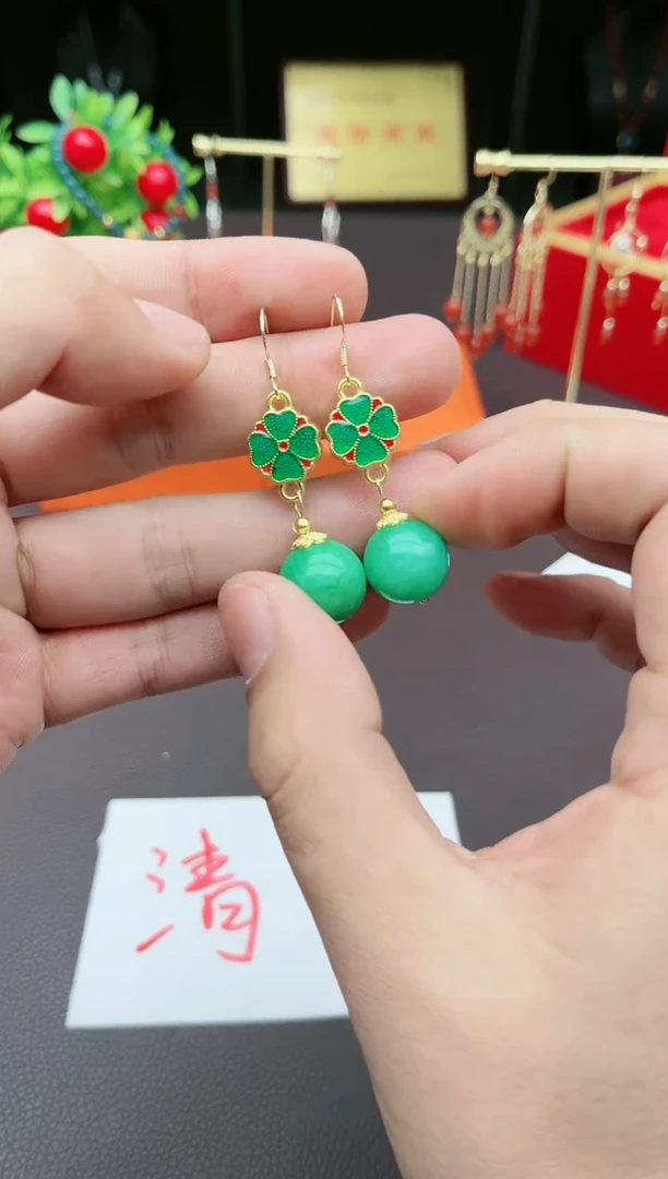 【闪购商品】玛瑙/玉髓耳钉银S925镶嵌720000