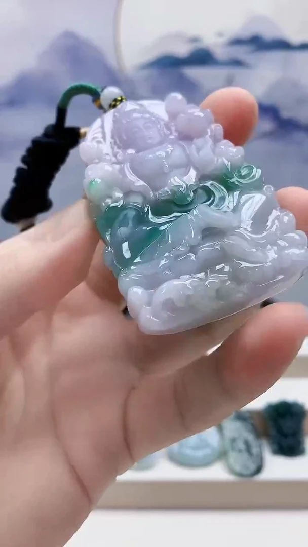 未镶嵌定制翡翠5028bb-毛货挂件98