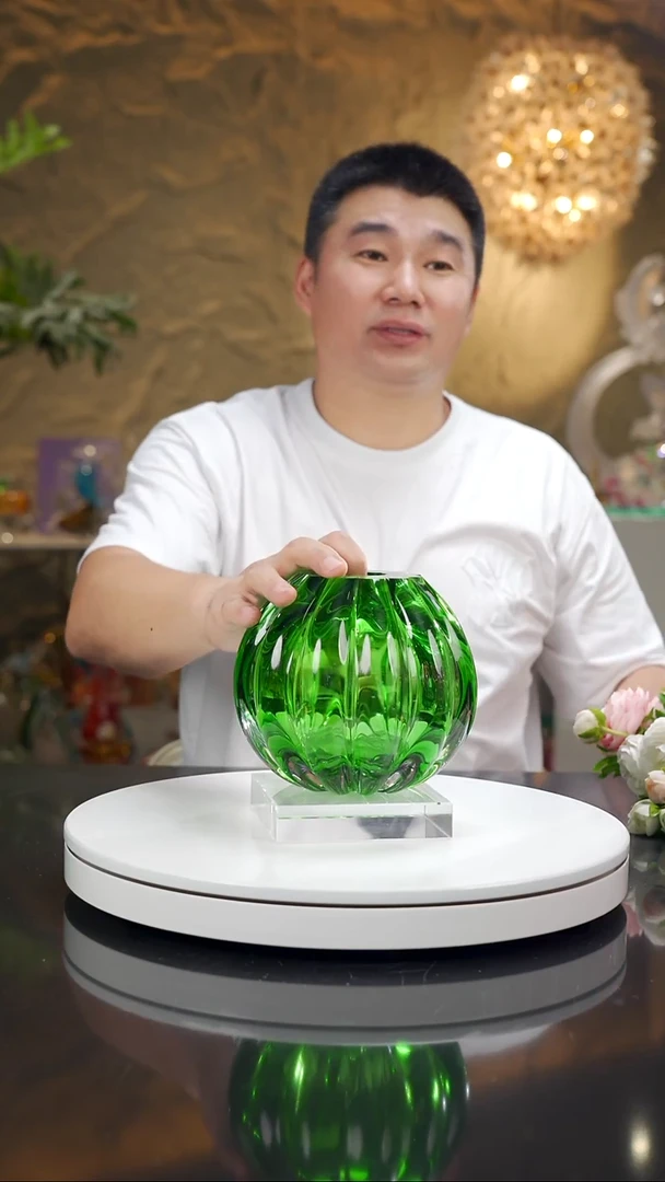 福利深绿南瓜花瓶大号