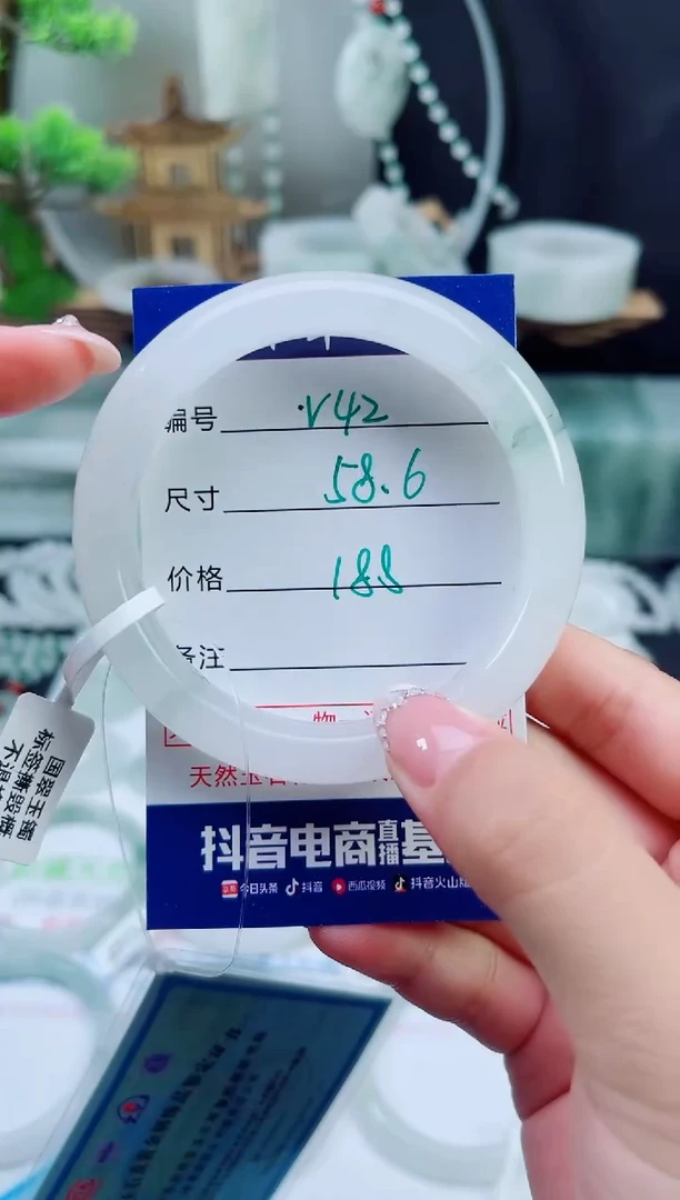 未镶嵌手镯石英质玉（天山翠）42