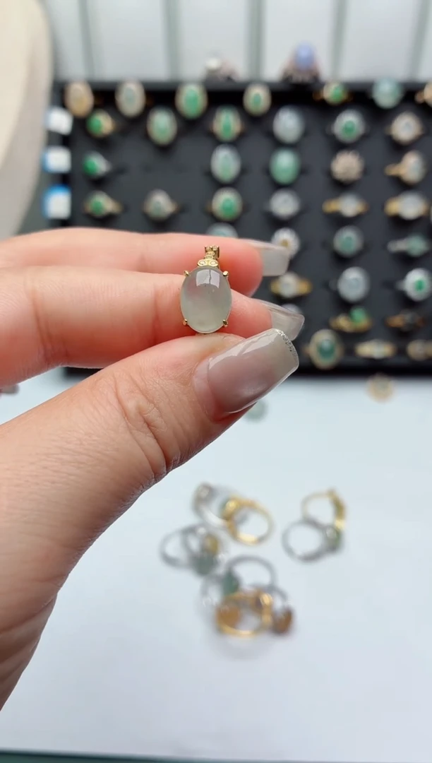 银S925镶嵌戒指翡翠.