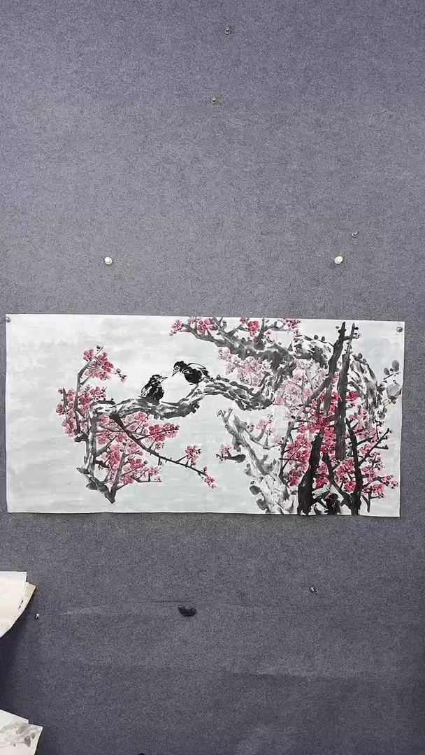 国画136*68吴铁成作品