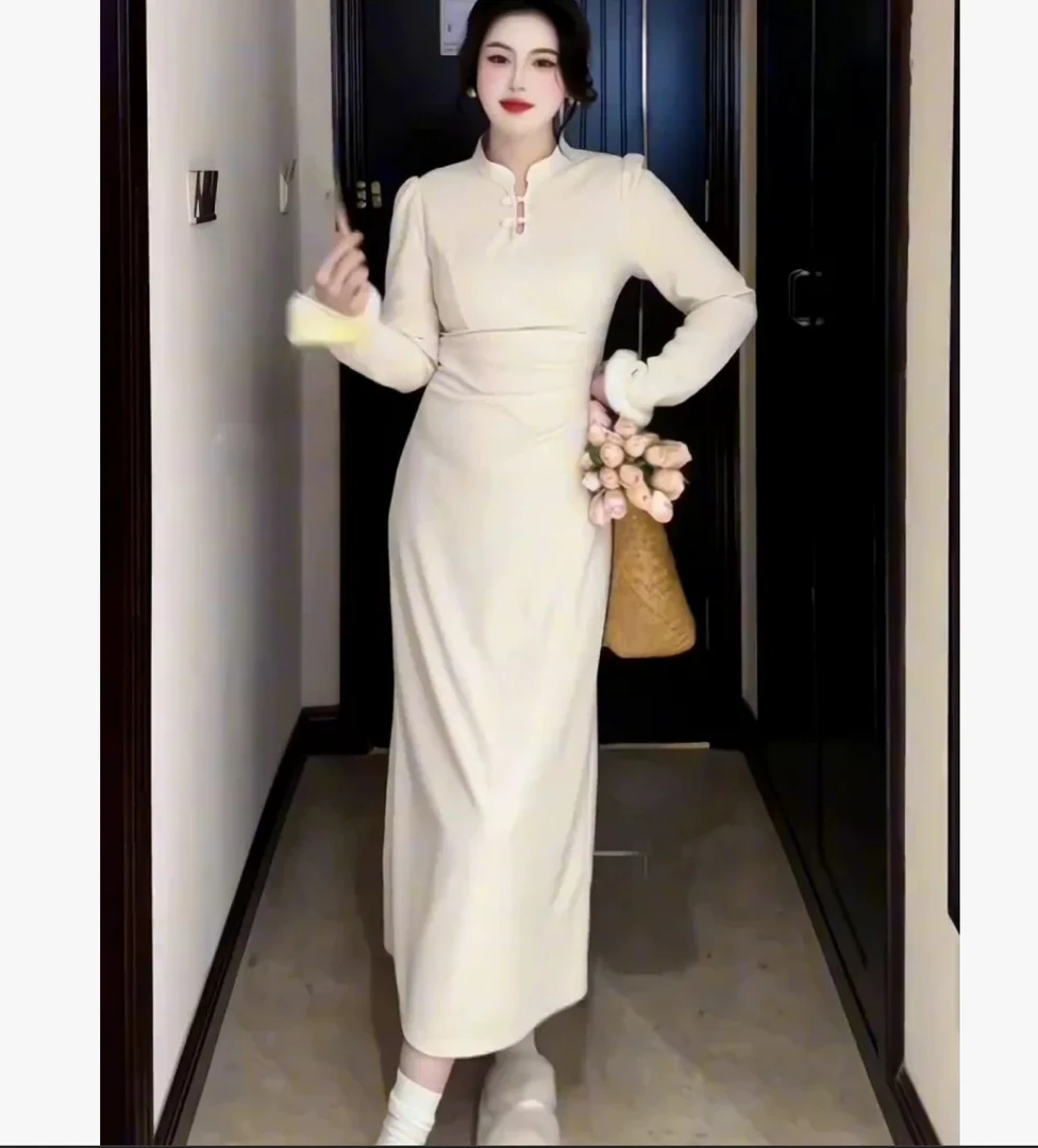 Q25 92304 新中式绝美日常改良国风气质显瘦连衣裙女