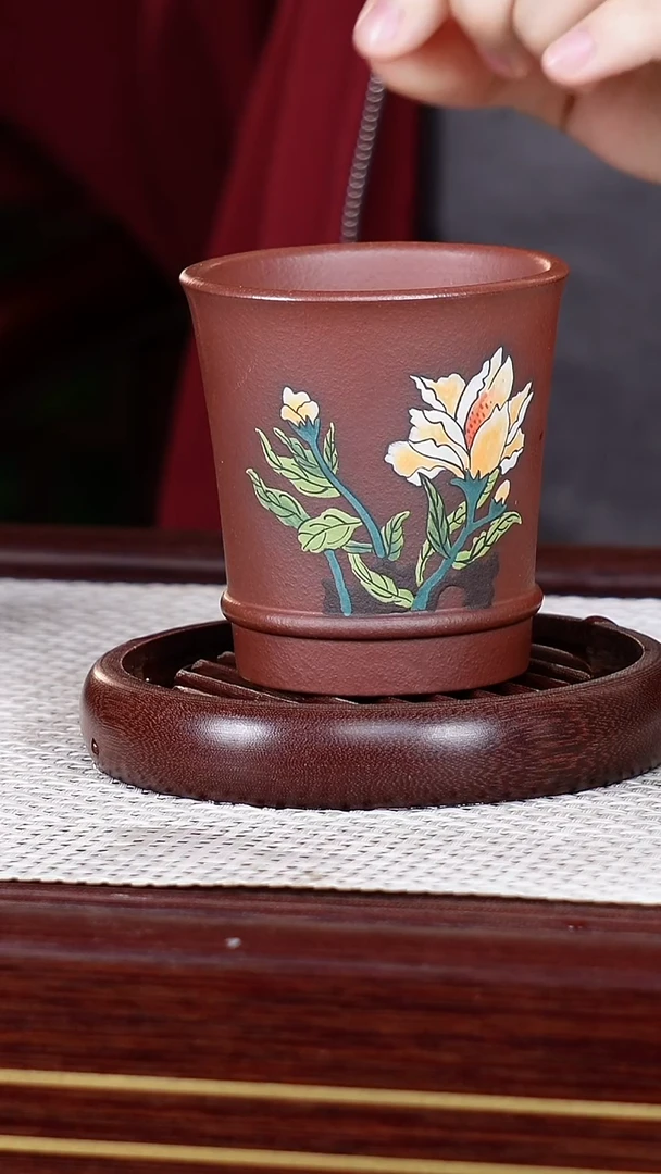 茶杯紫砂宜兴原矿紫砂 手工紫砂