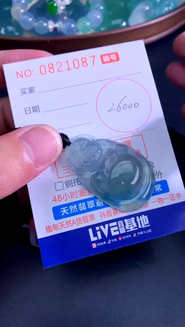 颈饰未镶嵌翡翠天然A货翡翠