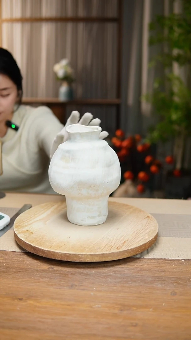 【闪购商品】陶瓷花器陶瓷花瓶手捏瓶004瑕疵