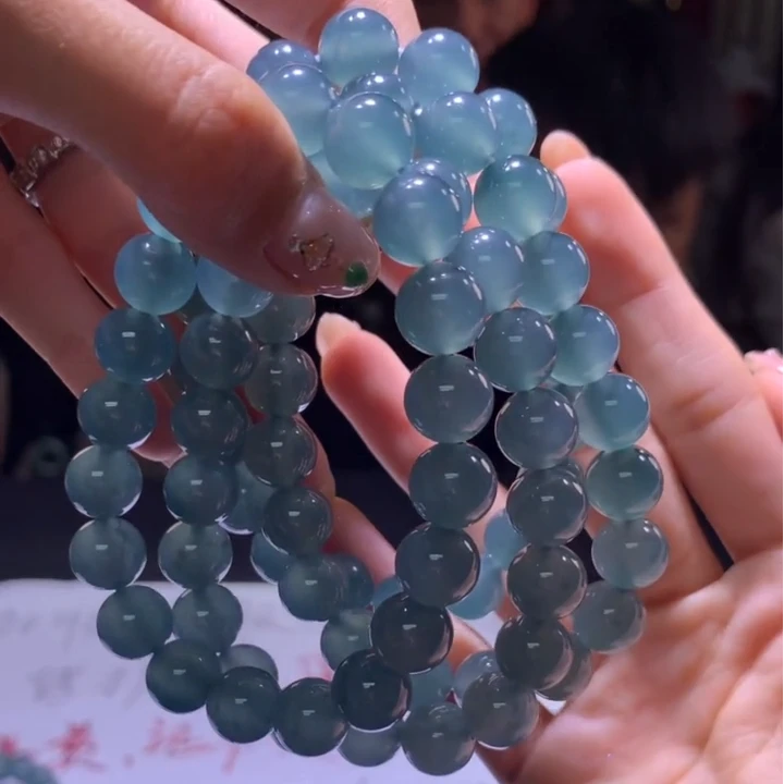 【逍遥严选】天然A货翡翠圆珠手串*705/461/多样性发/1件