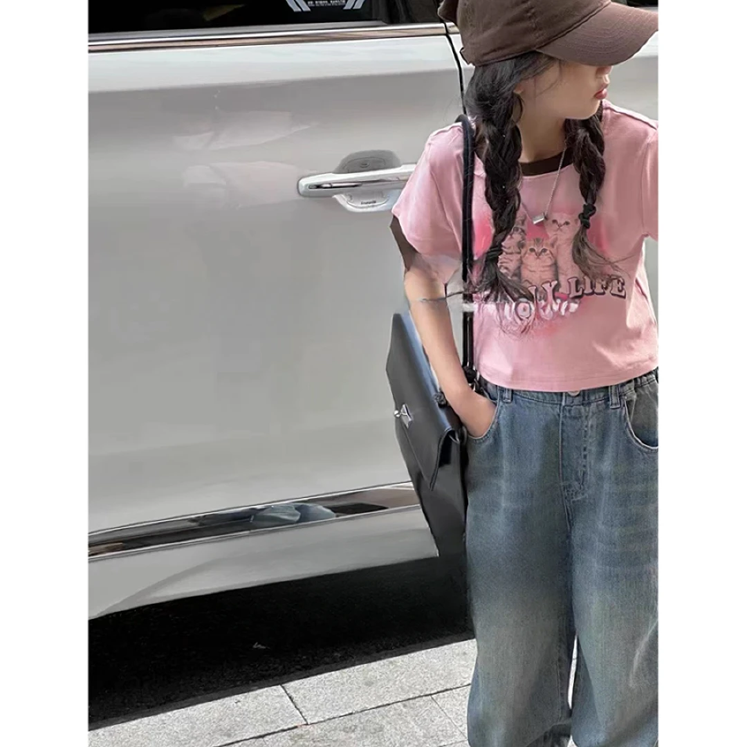 女童辣妹款洋气短袖139