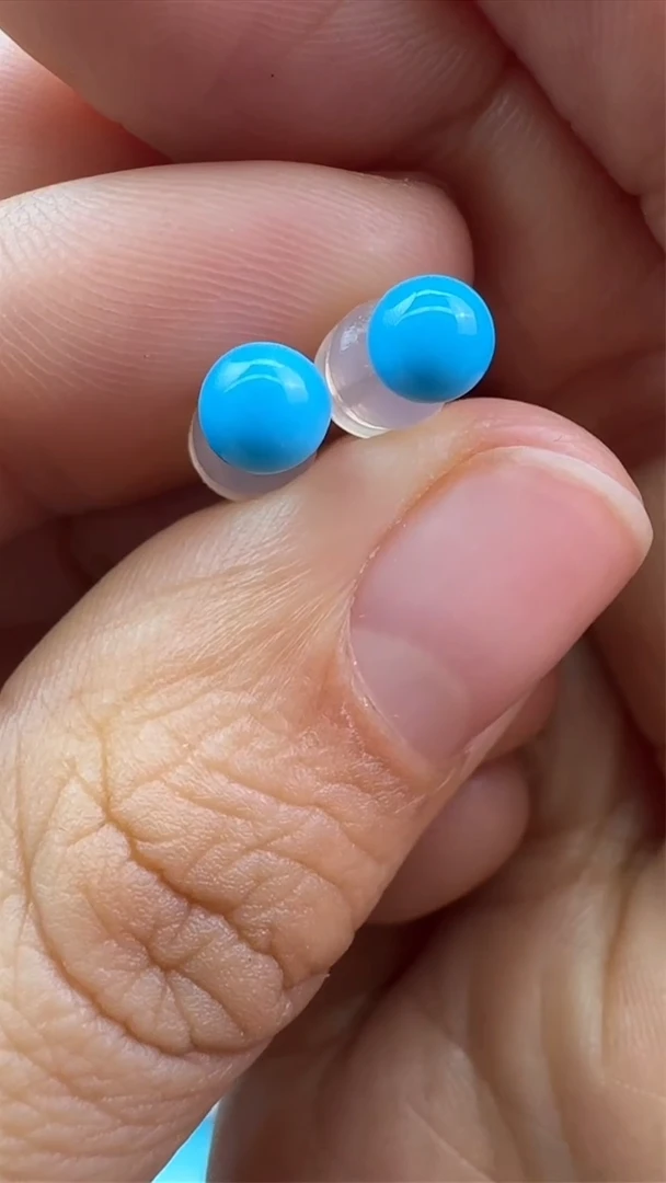 【闪购商品】绿松石耳饰未镶嵌88秒拍号