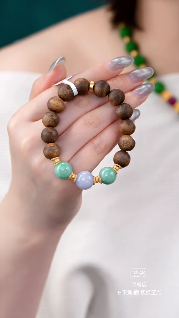 颈饰未镶嵌翡翠手串12