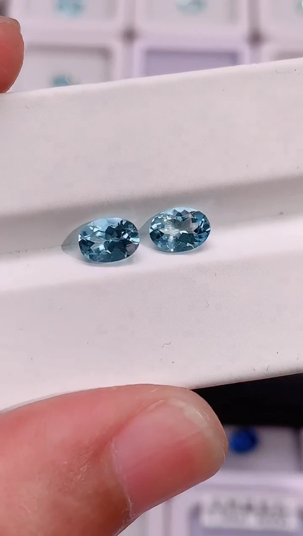 裸石海蓝宝石1.52-900天然圣玛利亚色蓝宝石