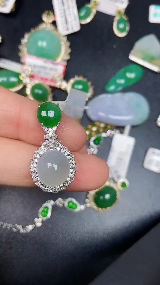 银S925镶嵌戒指翡翠2790