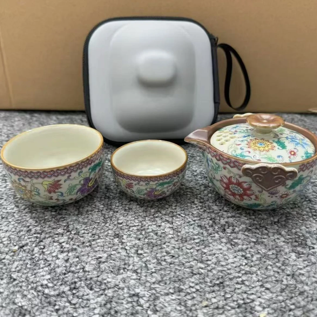 彩色缠枝莲旅行套807009