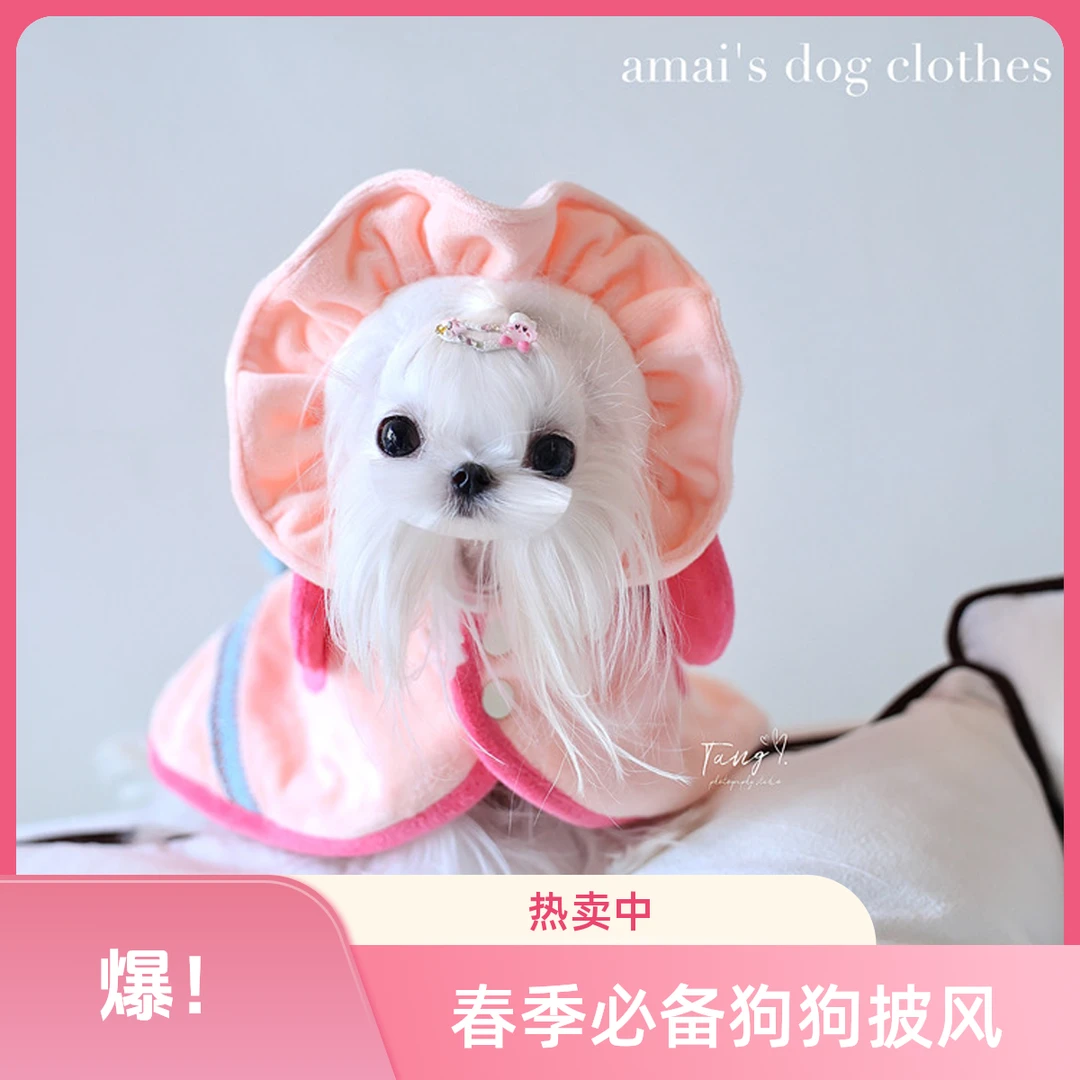披风宠物猫狗衣服披风甜心小狗情侣款秋冬加绒厚