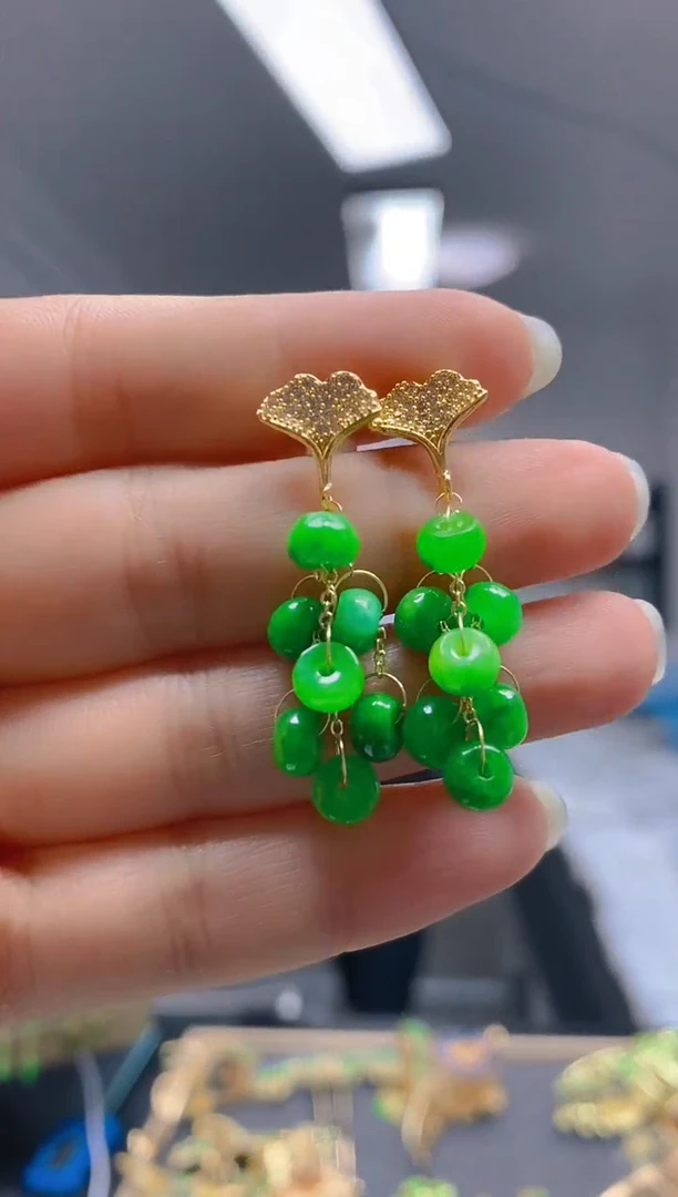 【闪购商品】翡翠耳饰合金0145翡翠耳钉