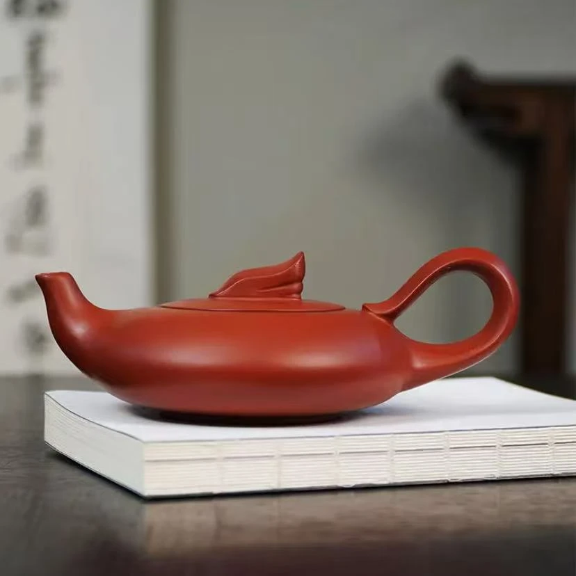 S018原矿宜兴紫砂一帆风顺壶大红袍家用紫砂壶泡茶器