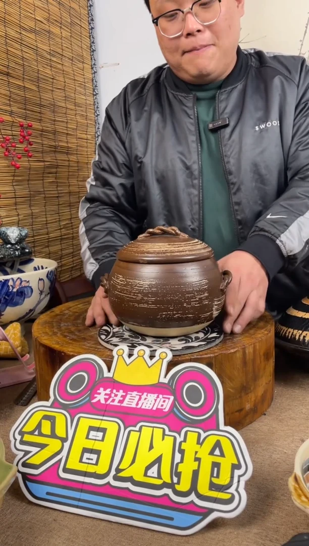 陶土8号链接*纯手工日式栗子锅*15.5*12.5*送砂锅帽