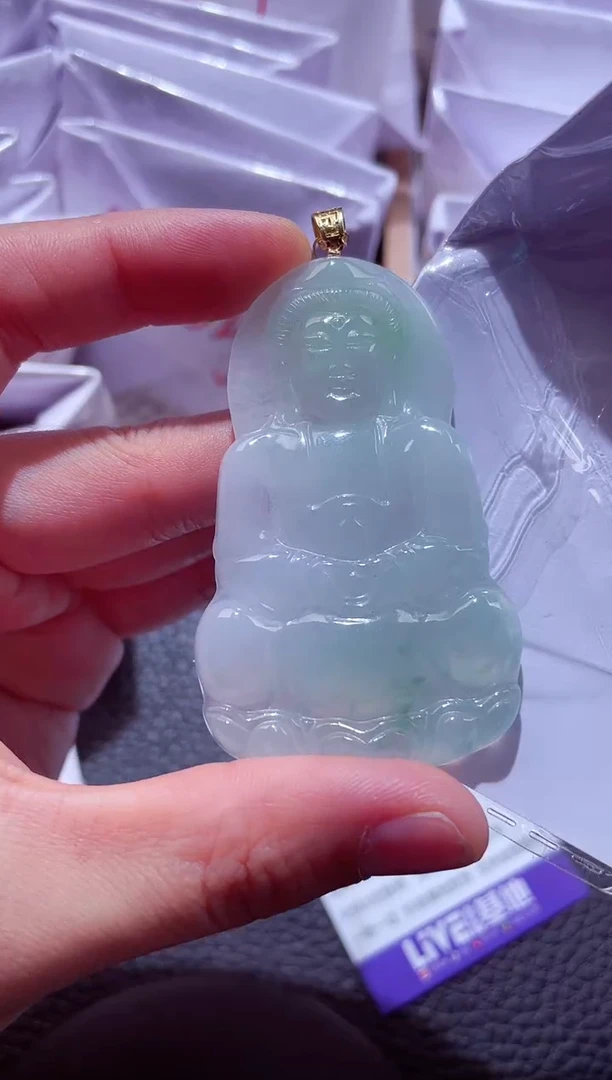 颈饰18K金镶嵌翡翠00000894