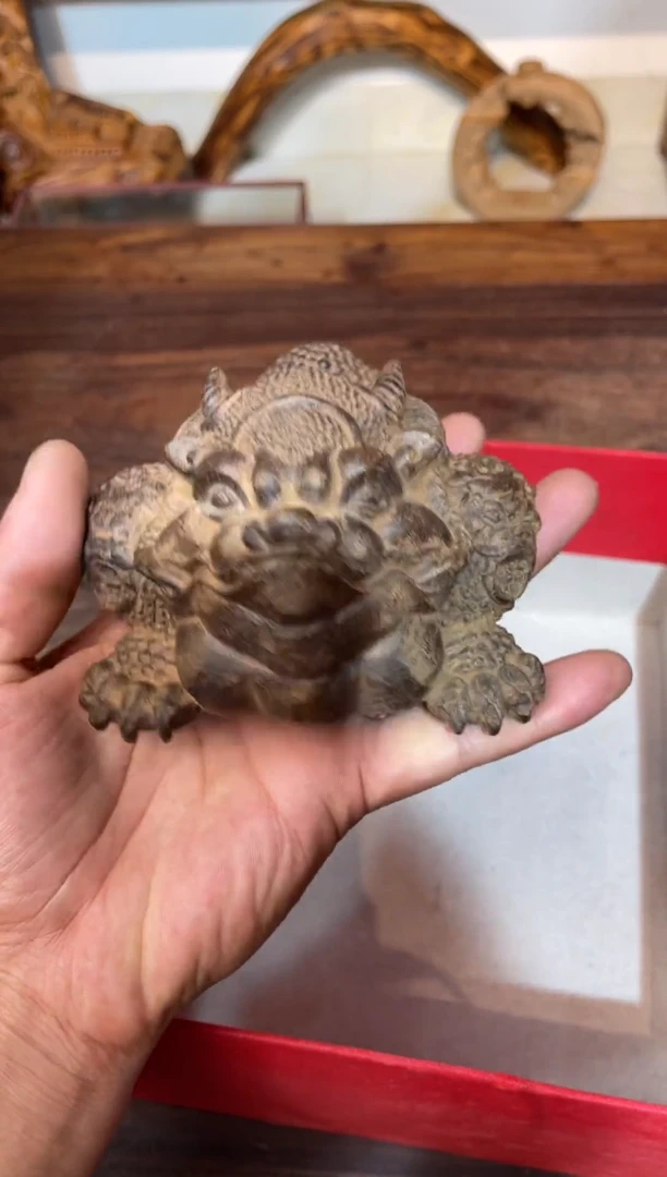 风车木（黑檀木）无事牌（不带礼盒）金蟾