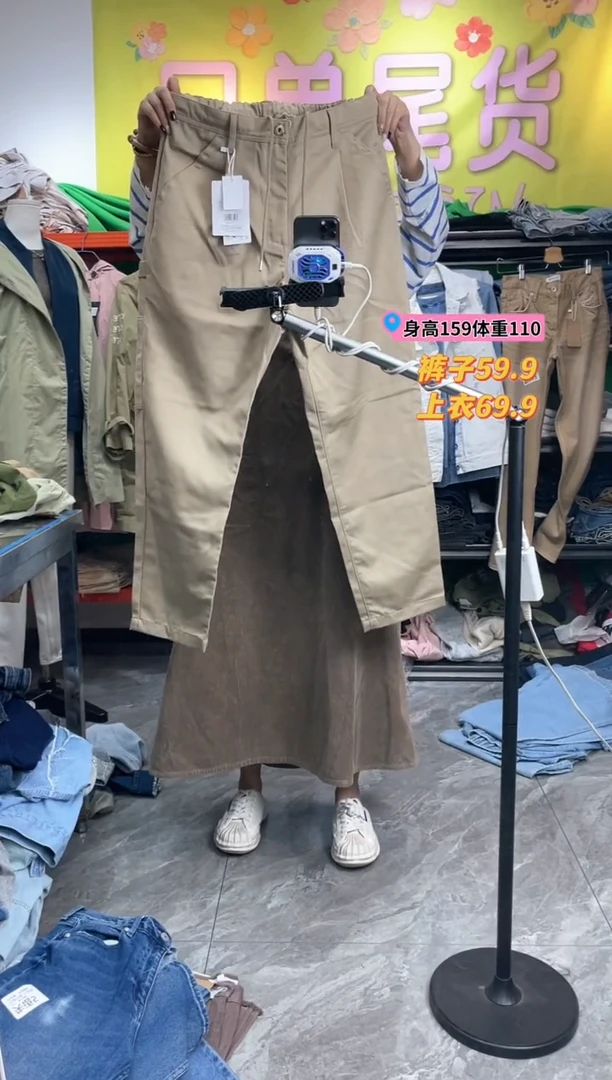 卡其色日本贵牌工装裤L码