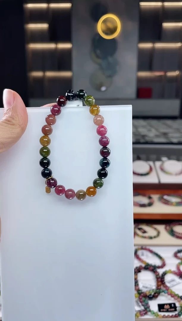 未镶嵌单圈手串碧玺（多样性发一条）Q