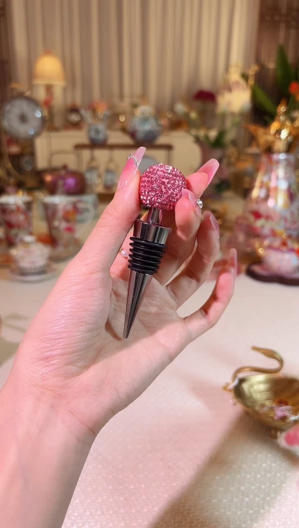 【闪购商品】瓷红酒塞——粉钻