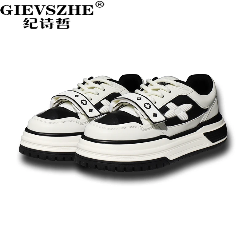 纪诗哲男士秋冬新款板鞋时尚休闲百搭胖丁鞋舒适轻便厚底增高鞋子