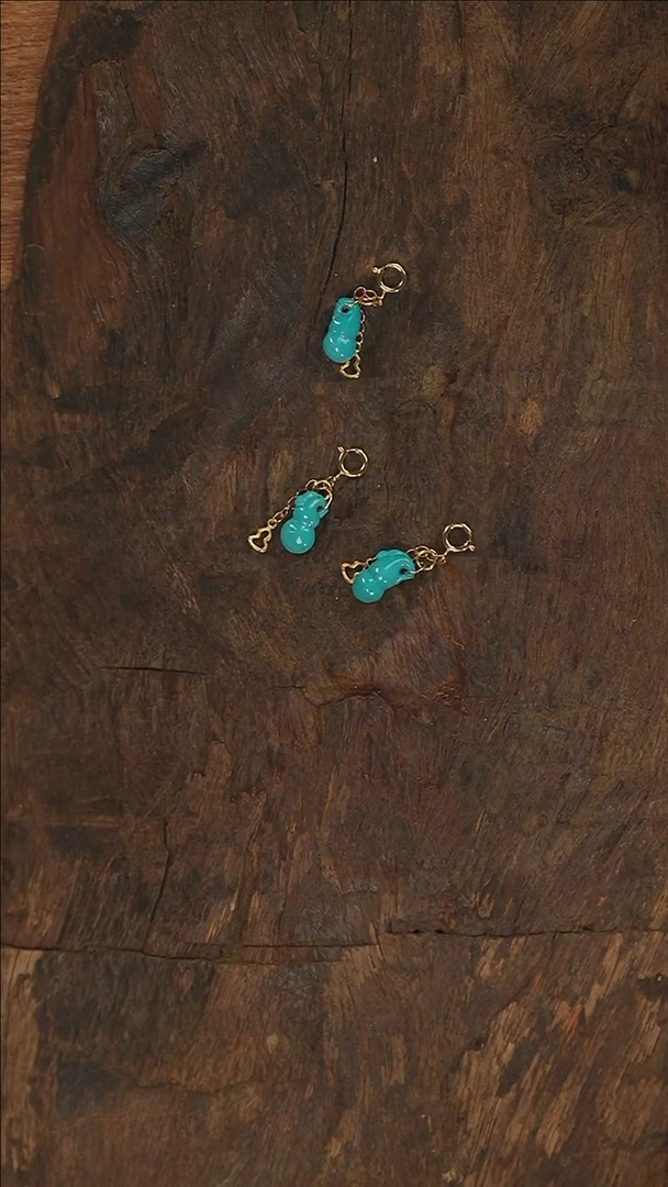 【闪购商品】绿松石提溜18K金镶嵌S1729定制多样性发其一