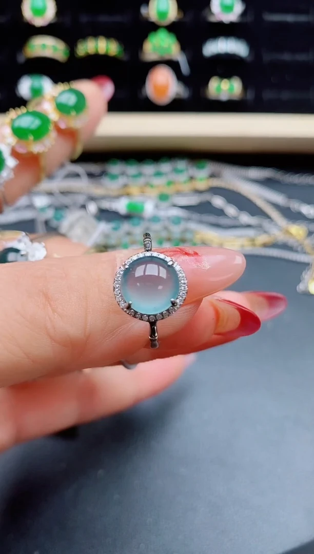 【闪购商品】翡翠戒指银S925镶嵌132321