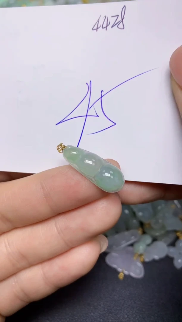 【闪购商品】翡翠挂件18K金镶嵌 天然翡翠A货