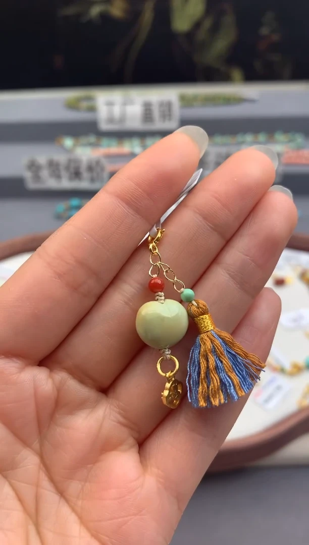 银S925镶嵌提溜南红玛瑙茜.H174