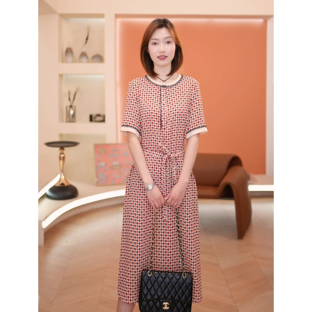 【乐乐专属】24431-MS设计师气质时尚减龄夏季显瘦法式女装连衣裙