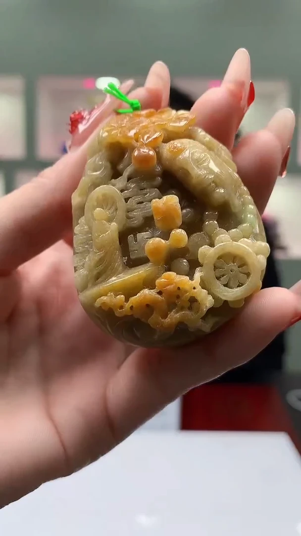 【闪购商品】定制翡翠未镶嵌1023y-毛货挂件16