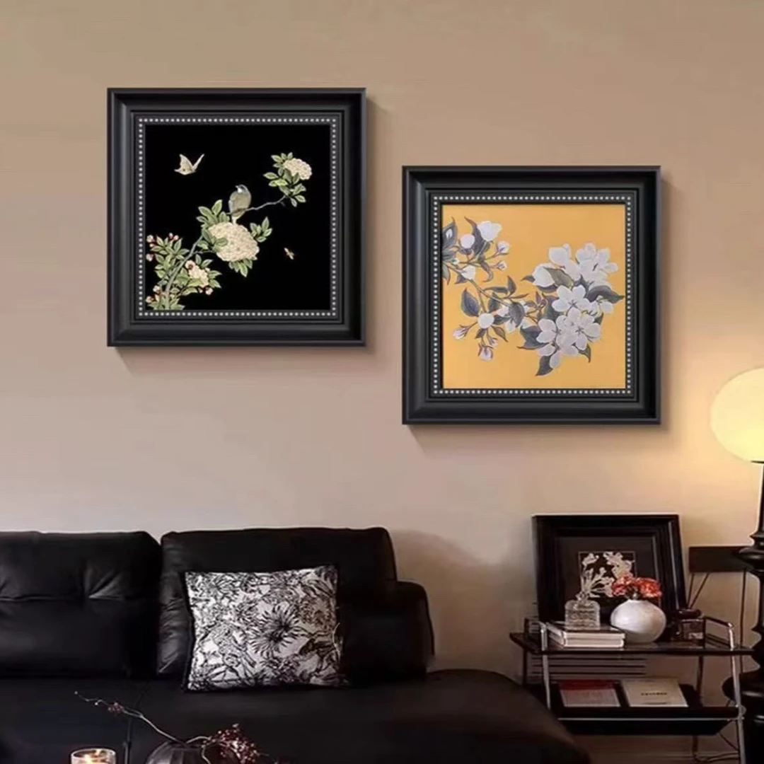 美式复古入户玄关法式中古风餐厅装饰画组合走廊过道挂画4040