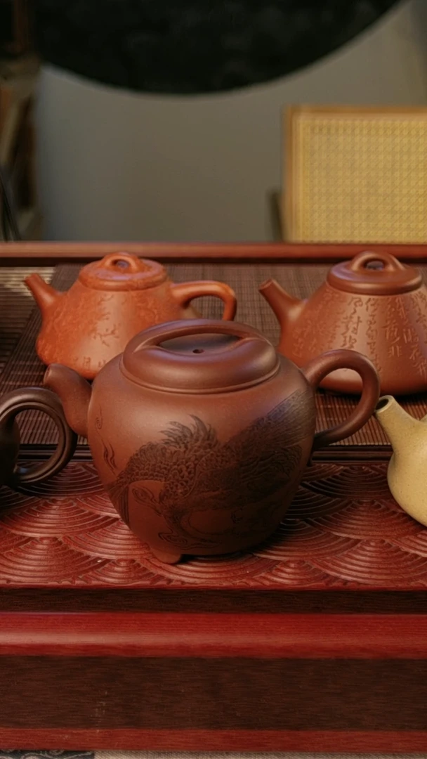 茶壶紫砂殷志勤全手工云阙壶底槽清施生益刻绘