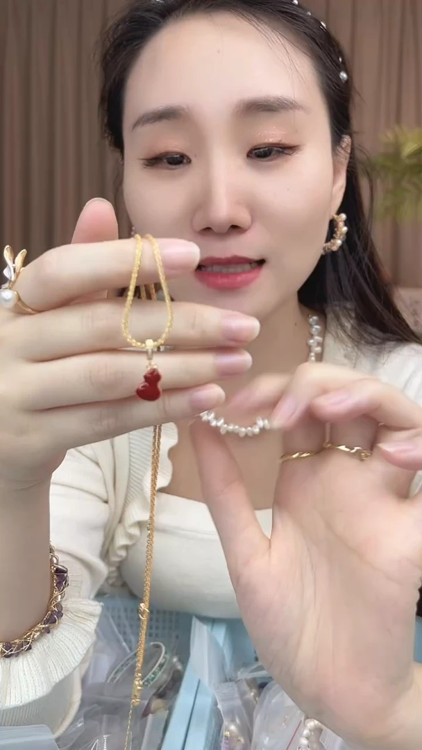 颈饰未镶嵌淡水珍珠葫芦项链