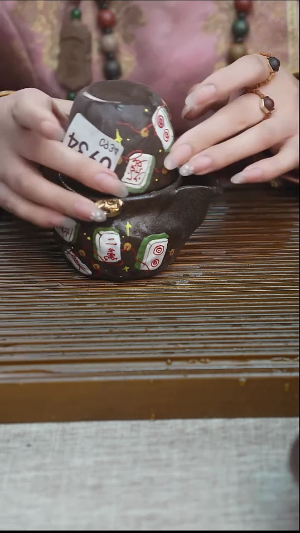 纯手工粗陶茶具每一只不一样