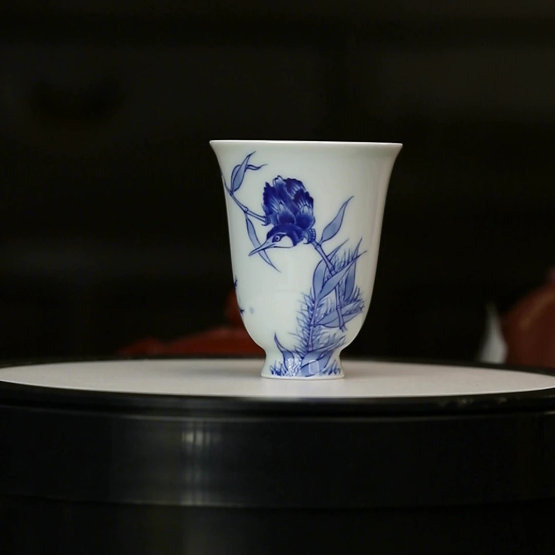 1.4a/m400c14/青花单翠闻香杯