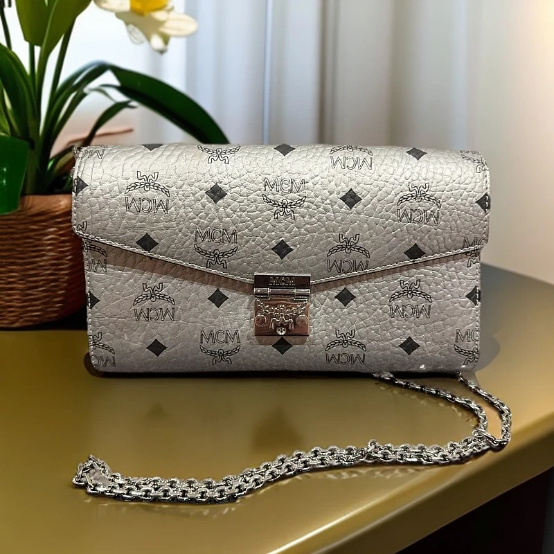 95新 MCM 银色链条包 1182 5386