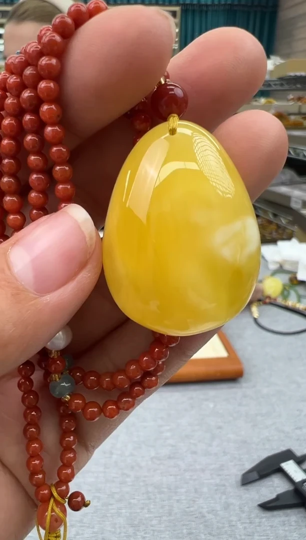 未镶嵌颈饰琥珀73秒拍号假一罚十