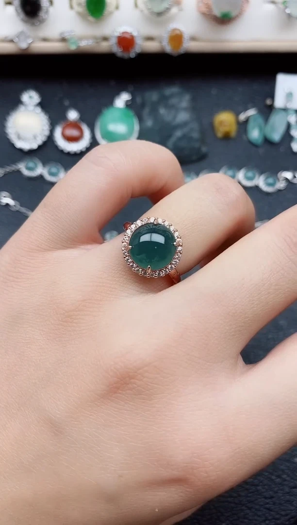 【闪购商品】翡翠戒指银S925镶嵌111111