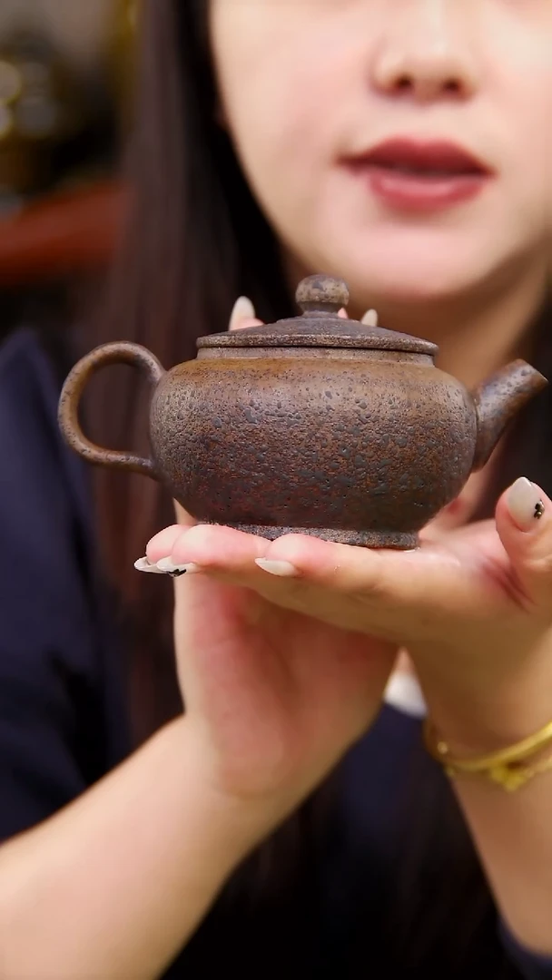 粗泥裸烧的泡茶壶220cc