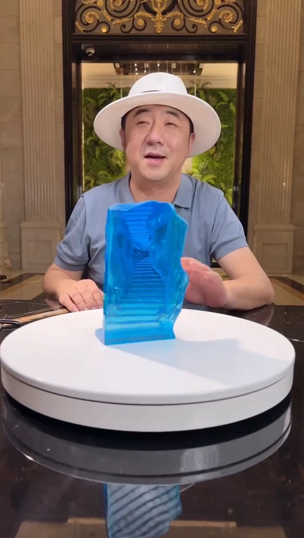 茶宠AJ06616宝石蓝高升路艺术摆件